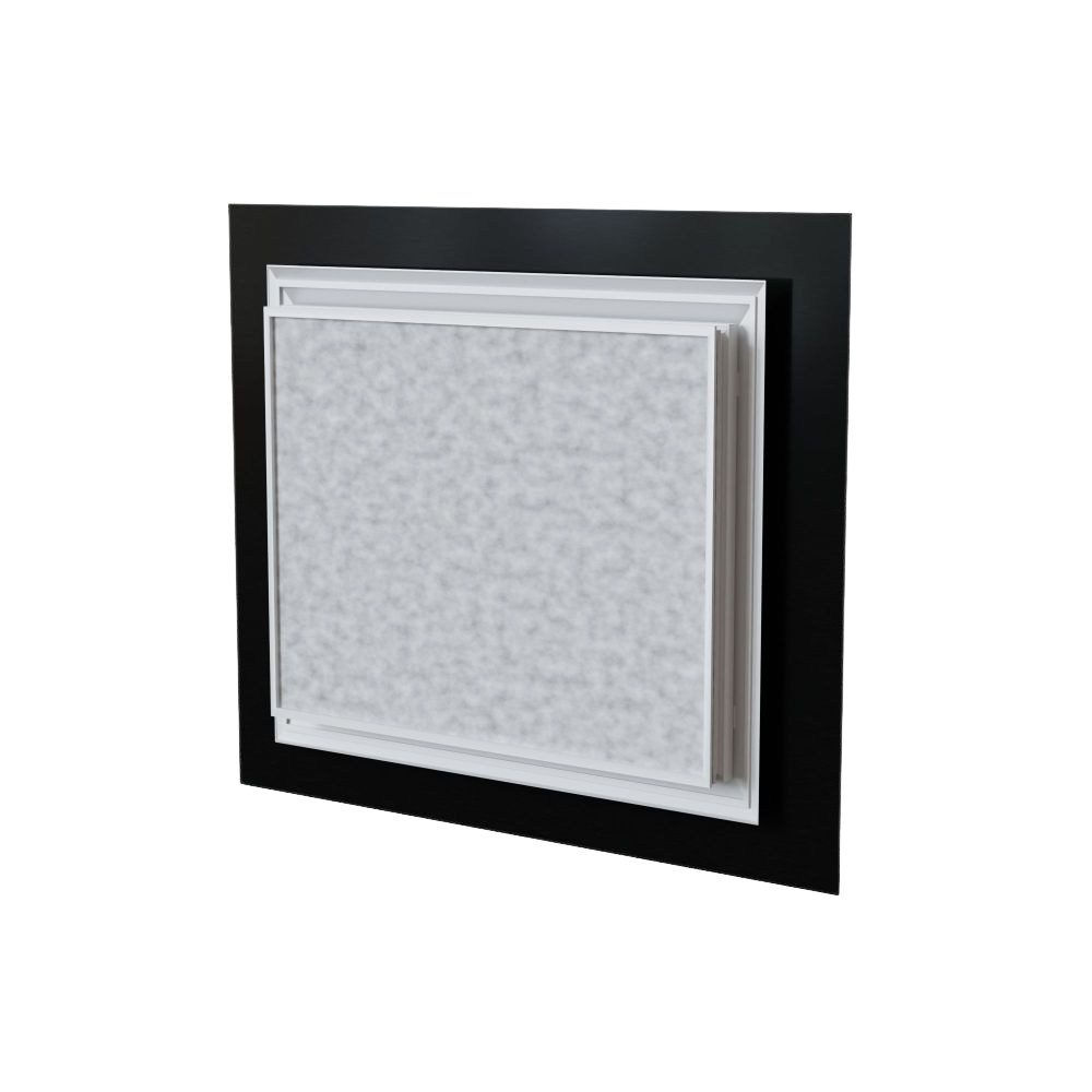 Baillindustrie - Grille de reprise + porte filtre Confort White - Photo produit arriere COL500X400 BLACK